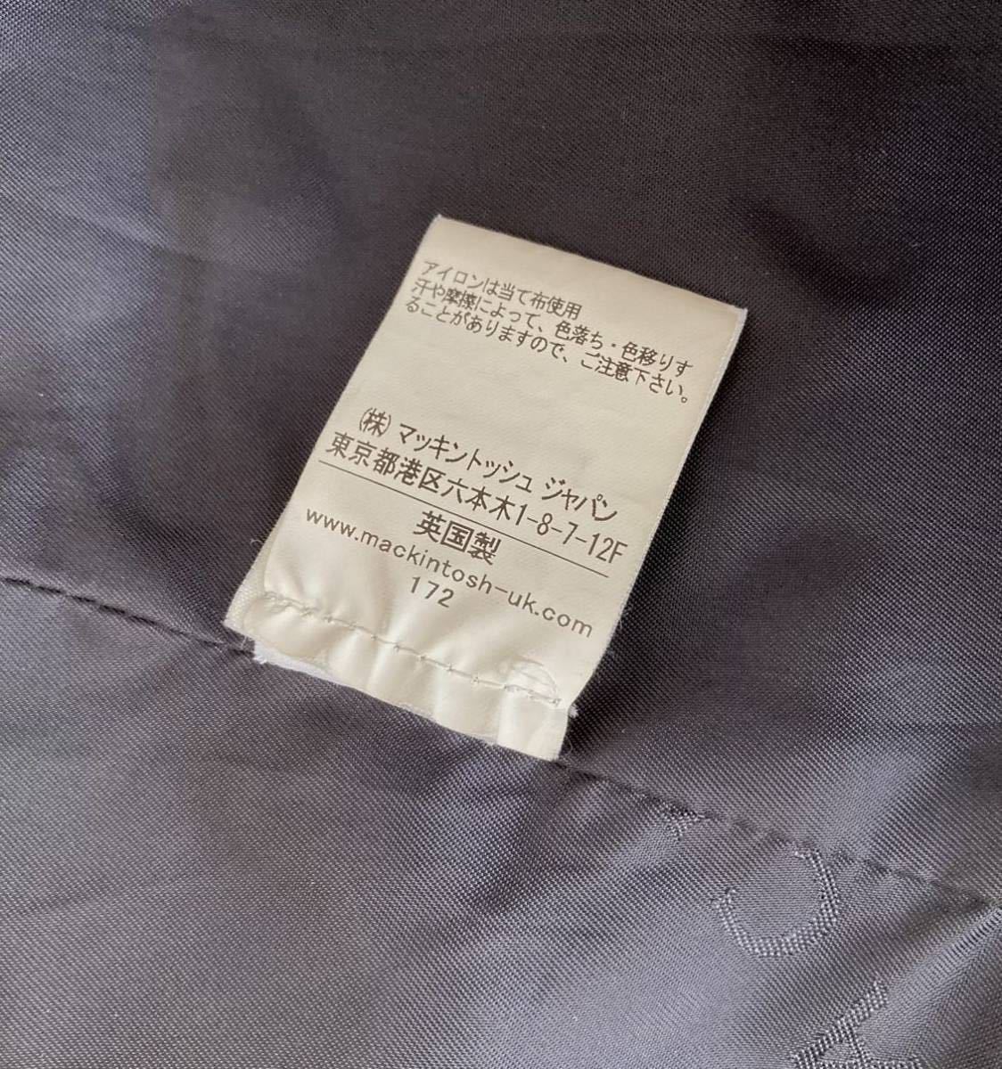 すぐドンバス地方 美品 白タグ 英国製 マッキントッシュ ロゴ裏地