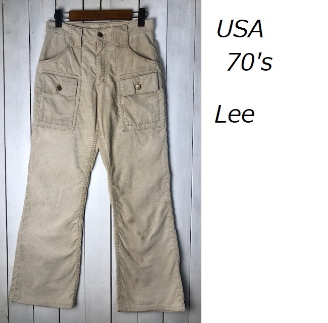 USA古着 70s USA製 Lee コーデュロイブッシュパンツ ブーツ