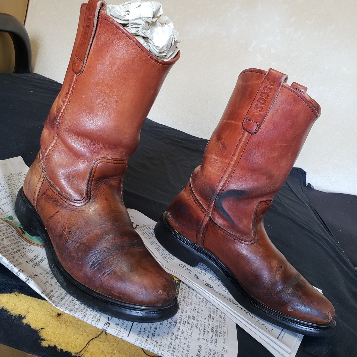 VINTAGE ヴィンテージ REDWING レッドウィング 1104 ペコスブーツ PECOS BOOTS 皮革 レザー 米国製