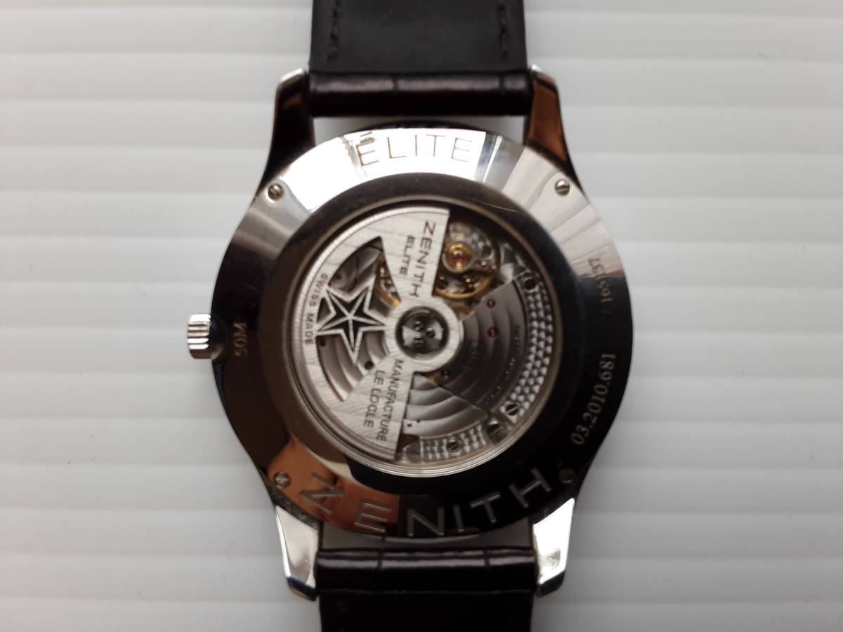 最安値 ヘリテージ ゼニス ウルトラシン ブラック 専用 腕時計 