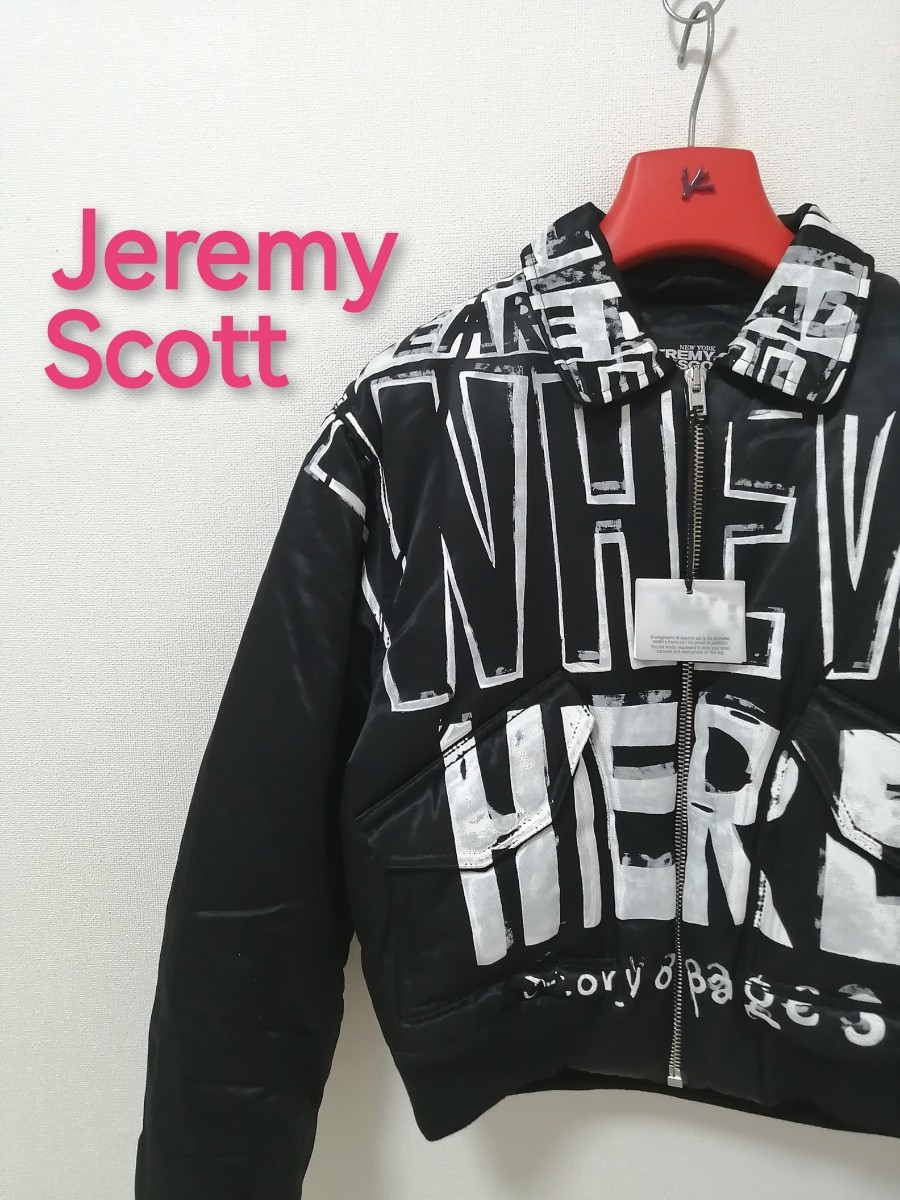 ☆新品・レディース☆【 Jeremy Scott 】中綿フライトジャケット 黒