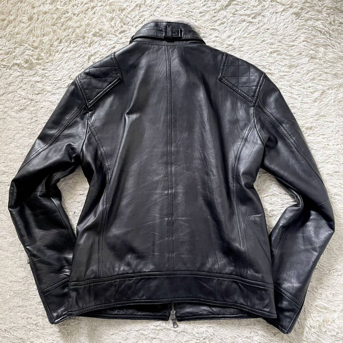 店舗 数 世界 - 【美品】バーバリー レザージャケット シングル
