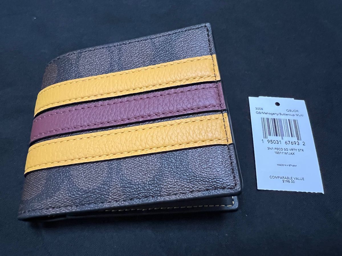 新作高品質 COACH - コーチ 二つ折り財布 F37885-QBGRM 札入れ グレー