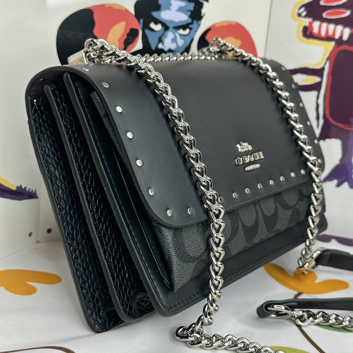 COACHコーチシグネチャースネークエンボスクレアクロスボディ COACHコーチシグネチャースネークエンボスクレアクロスボディ