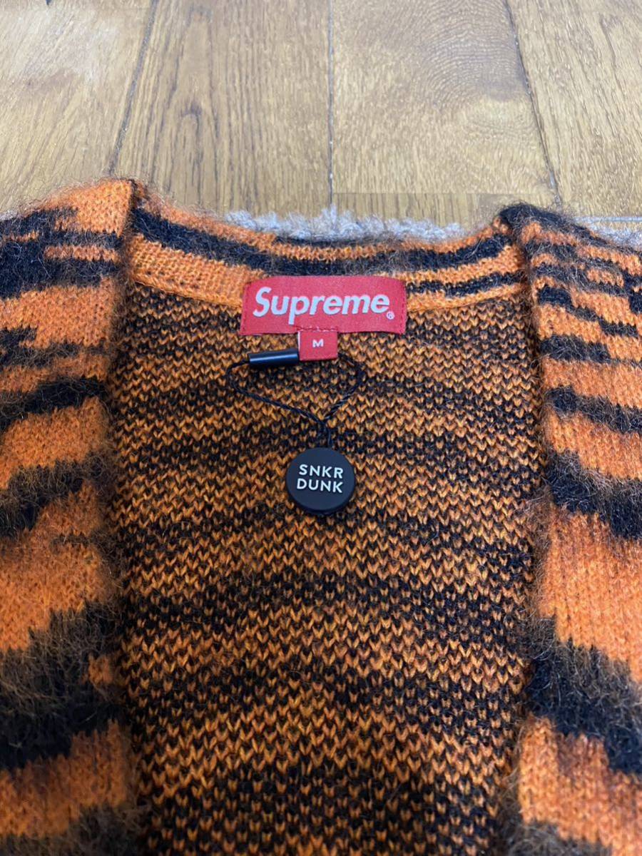 Supreme Brushed Mohair Cardigan Tiger Stripe M size モヘア