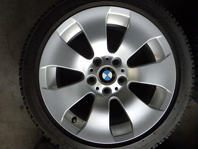 2111-312　BMW　アルミホイール　17インチ　PCD120　5穴　4本セット　おまけスタッドレスタイヤ付き_画像4