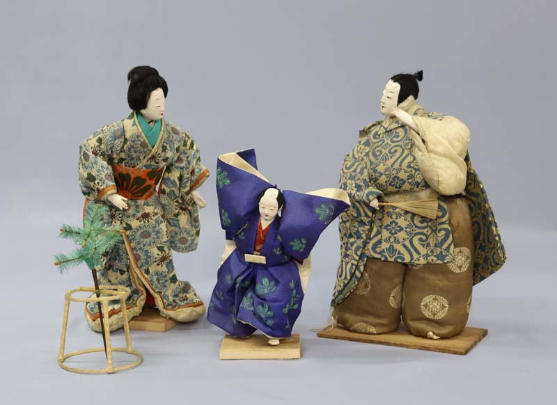 ■即決■ 江戸時代 能人形 衣裳人形 3体 ■ 日本人形 時代人形_画像1