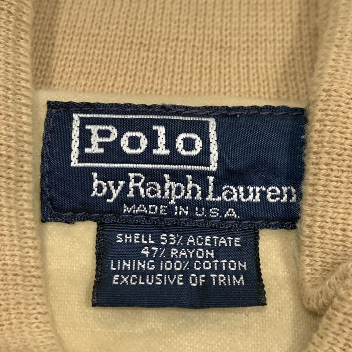 希少■ Polo by Ralph Lauren (ポロ ラルフローレン) USA製 ヴィンテージ POLO BALL ☆ サテン スタジャン 赤 レッド S 90s 古着 オールド_画像8