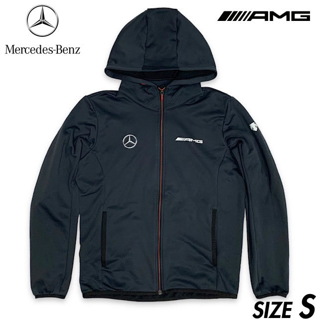 国内正規品■DESCENT (デサント)× AMG (エーエムジー) Mercedes-Benz メルセデスベンツ コラボ 長袖 ジャージ パーカー 黒 ブラック S_画像1