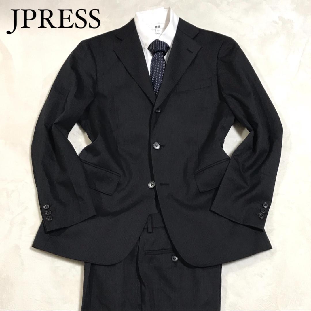 【今日の超目玉】 スーツ 【超美品】ジェイプレス セットアップ 段返り3つボタン M相当 ネイビー 男性用