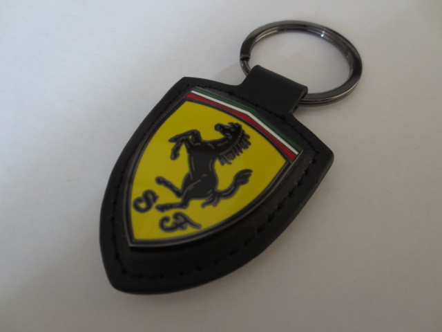  Ferrari - emblem attaching key ring * new goods & unused goods *FERRARI* supercar * corn z*F4050*entso* Testarossa * Italy car 