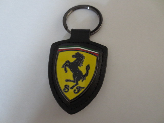  Ferrari - emblem attaching key ring * new goods & unused goods *FERRARI* supercar * corn z*F4050*entso* Testarossa * Italy car 