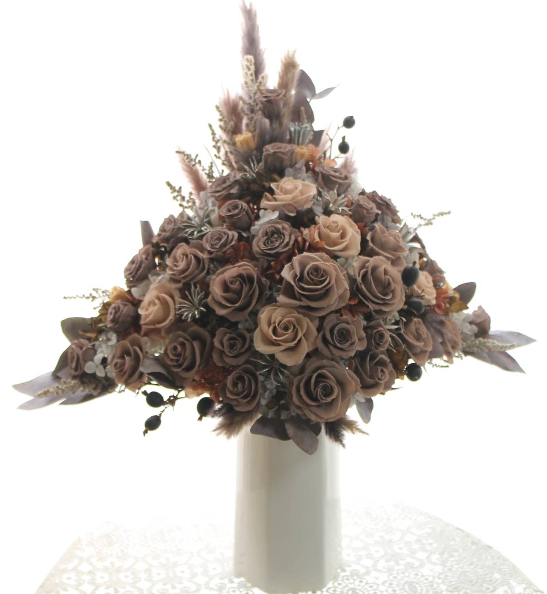 § wonderful § gorgeous ~! new color * Brown gray rose. large arrange!