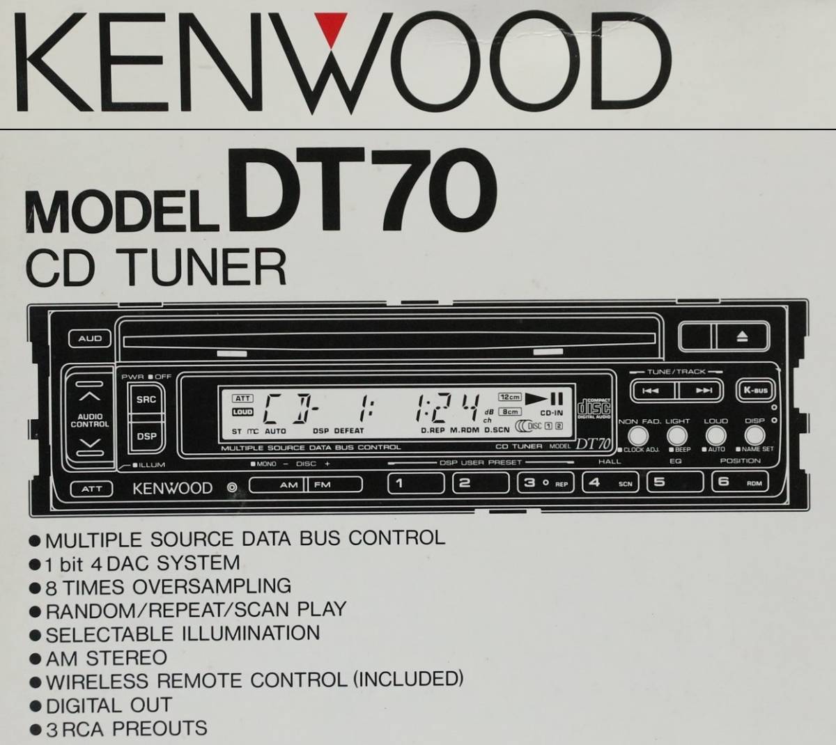 KENWOOD DT70 K-BUS対応 アンプレスCD 未使用_画像1