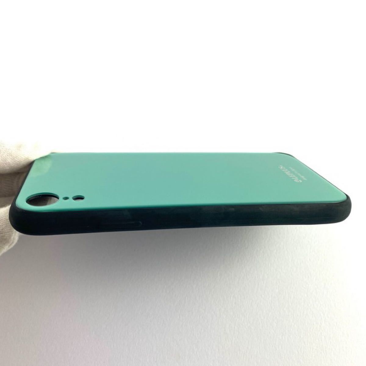 新品 iPhone XR 背面ガラスシェルケース「SHELL GLASS」 グリーン