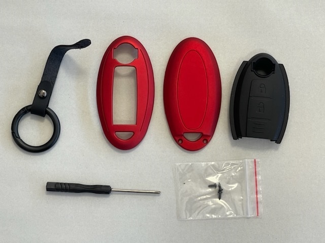  Nissan remote control key case mud red black silicon Nissan key case RB2