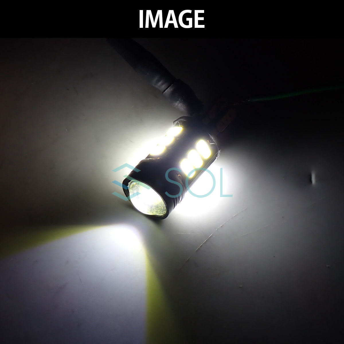 スズキ アルト アルトワークス アルトラパン イグニス SOLオリジナル LEDバックランプバルブ T16 キャンセラー内蔵 2個セット 出荷締切18時_画像4