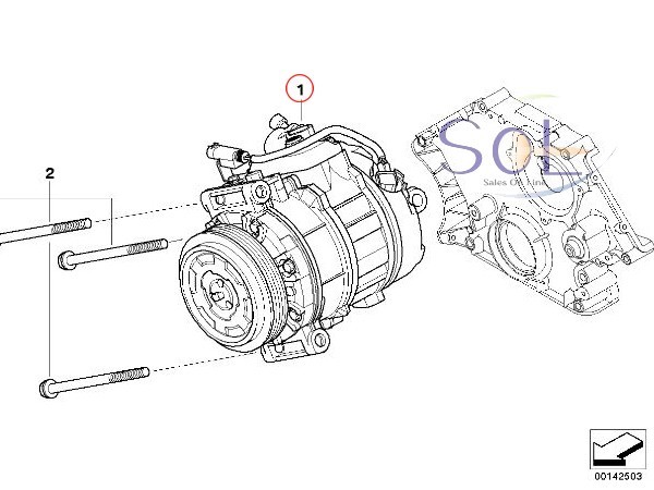 BMW E60 E61 E63 E64 E89 Z4 エアコンコンプレッサー 525i 530i 530xi 630i 23i 64509174803 64526956715 コア返却不要 出荷締切18時_画像2