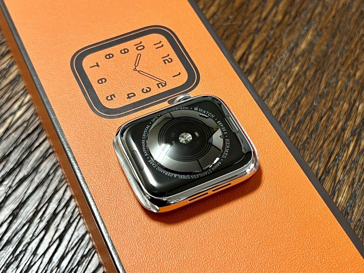 ★ 付属品新品未使用 ★ アップルウォッチ エルメス Apple Watch HERMES Series 5 44mm シルバー ステンレススチール  GPS Cellular