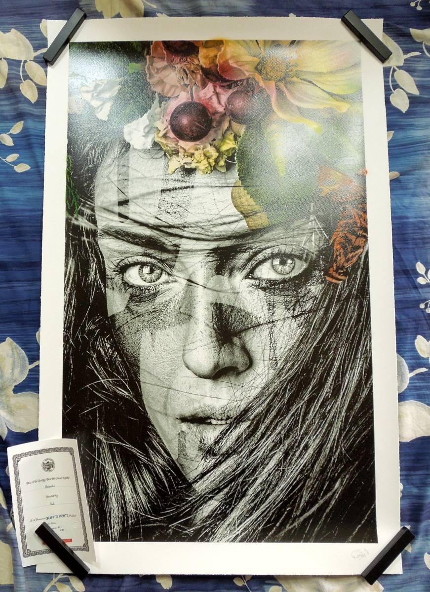 世界限定90枚 2022年 大作 真作 snik 直筆サイン banksy dolk martin