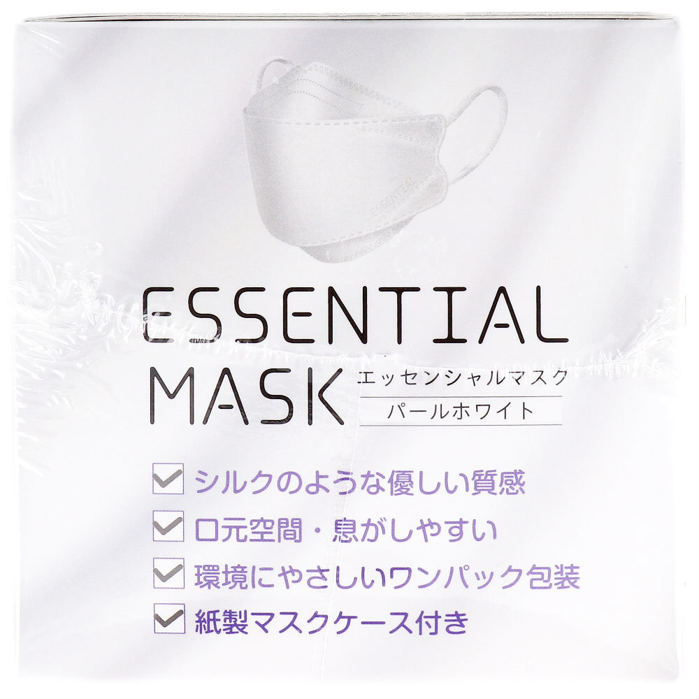 さらふわ ESSENTIAL MASK 不織布マスク パールホワイト FD30-WH 紙製マスクケース付き 30枚入_画像4