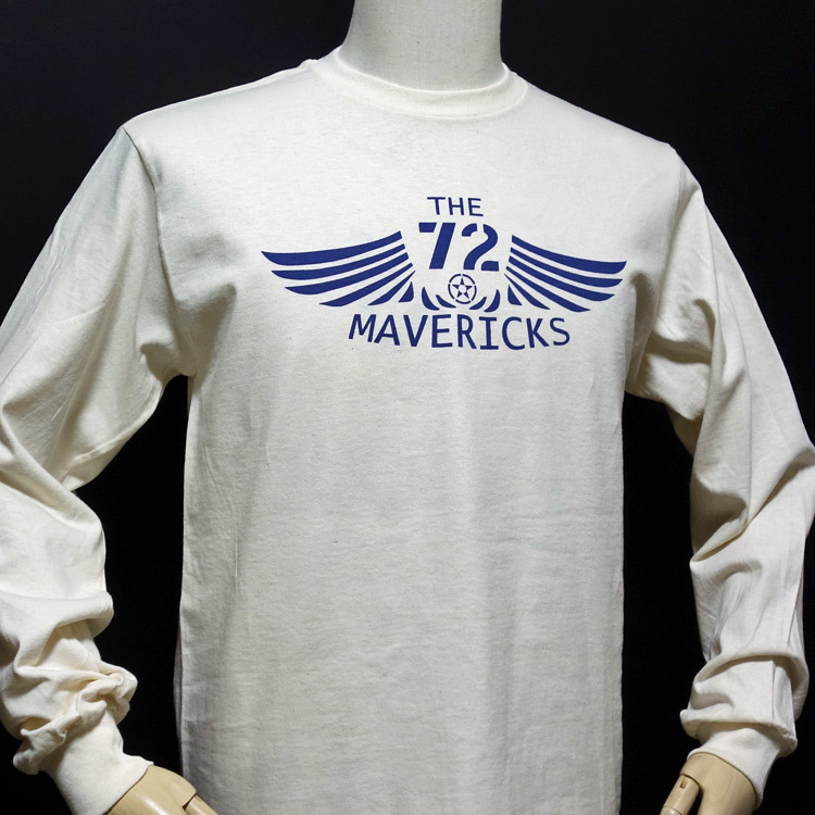 長袖Tシャツ L メンズ 綿100% MAVEVICKS ブランド リトルジョー爆撃機モデル 生成り ナチュラル_画像7