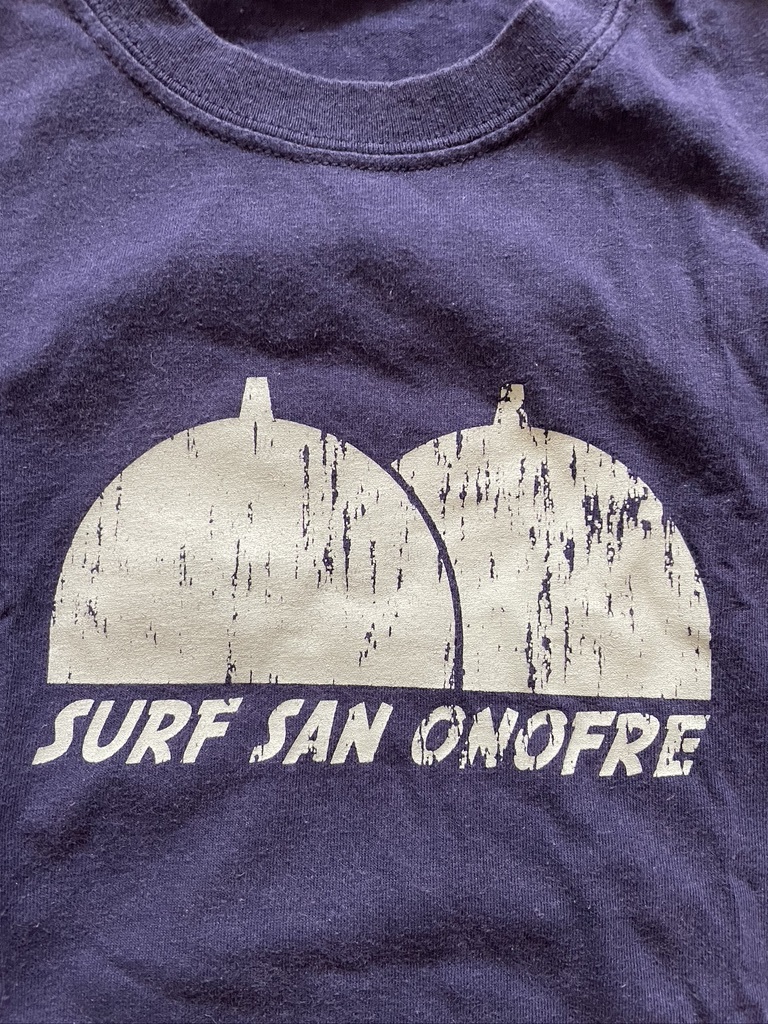 2000's san onofre サンオノフレ toes on the nose トーズオンザノーズ 半袖 Tシャツ M サーフィン ロングボード サーファー ネイビー 紺_画像1