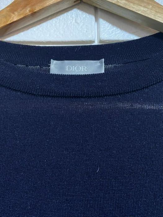 Dior Homme ディオール 19ss サマーニット セーター Sサイズ ネイビーブルー メンズ トップス 薄手ニット 新品タグ付き