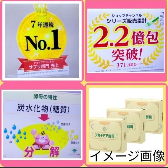 生きてる酵母 アカデミア酵母 健康補助食品 60包×3箱合計180包 ショップチャンネル売上No.1新品炭水化物、糖質分解