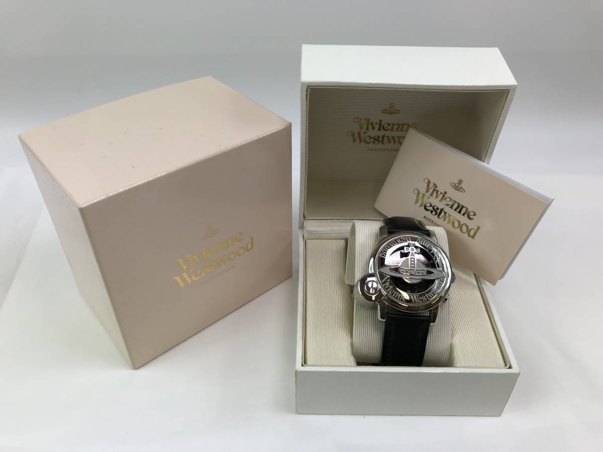 *Vivienne Westwood MAN Vivienne Westwood man wristwatch VW-2063 chronograph quarts leather belt #168363-24