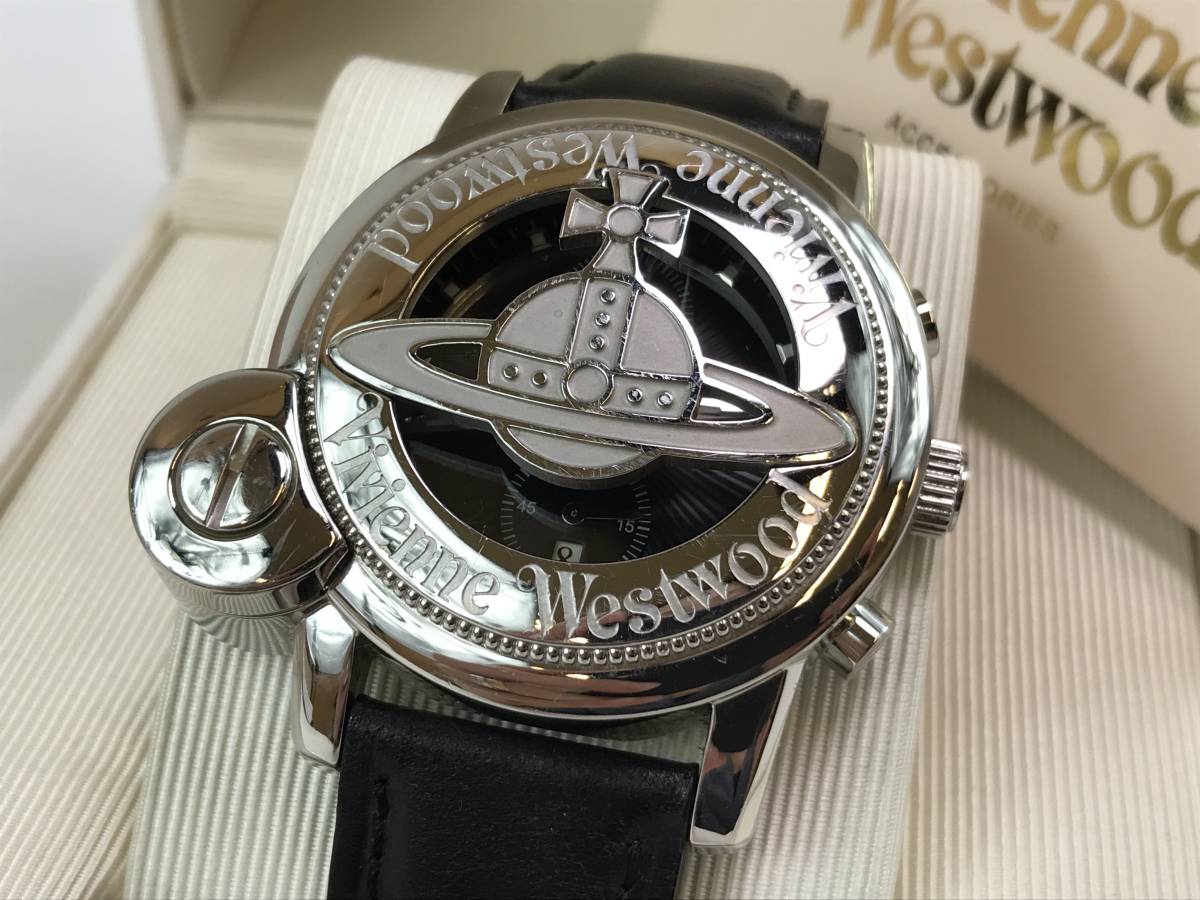 *Vivienne Westwood MAN Vivienne Westwood man wristwatch VW-2063 chronograph quarts leather belt #168363-24