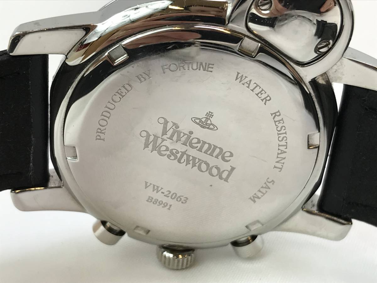 *Vivienne Westwood MAN Vivienne Westwood man wristwatch VW-2063 chronograph quarts leather belt #168363-24