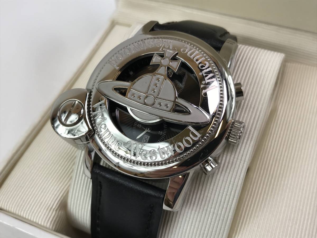 *Vivienne Westwood MAN Vivienne Westwood man wristwatch VW-2063 chronograph quarts leather belt #168363-24
