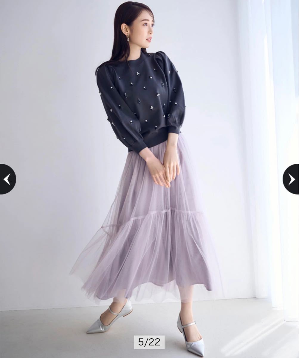 新品 アプワイザーリッシェ ビジュー ニット ブラック 黒 泉里香 新品 アプワイザーリッシェ ビジュー ニット ブラック 黒 泉里香