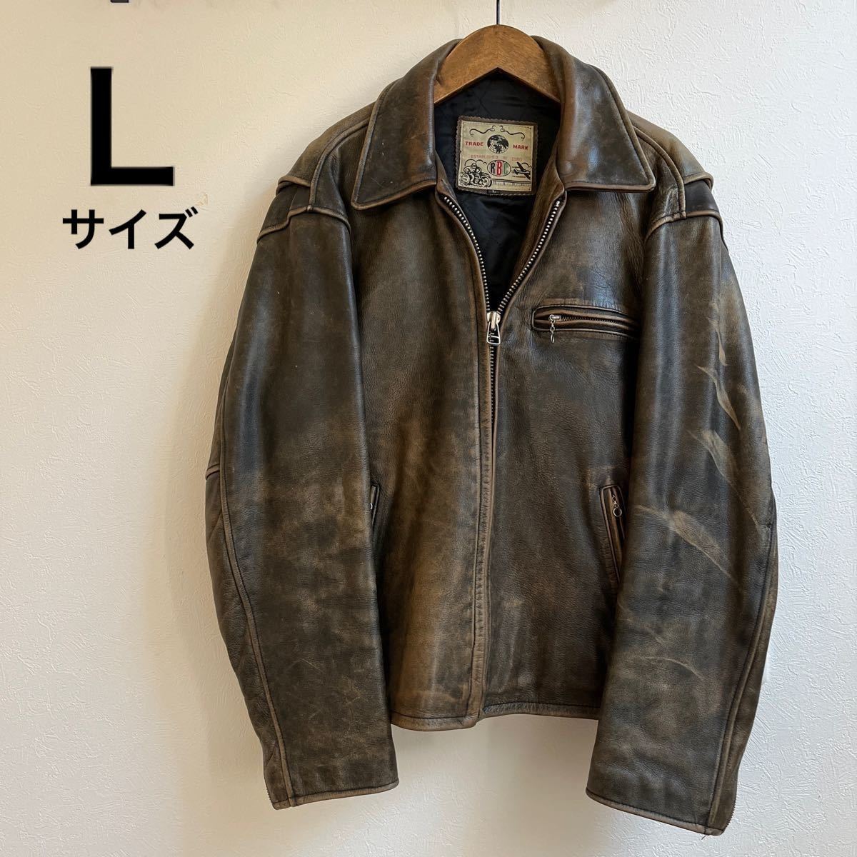 TRADE MARK 本革 レザージャケット Lサイズ|Yahoo!フリマ(旧 TRADE MARK 本革 レザージャケット Lサイズ|Yahoo!フリマ(旧