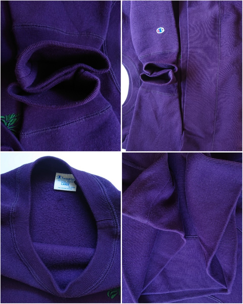 Needles×BEAMS BOY×Champion/リバースウィーブスウェット/紫 Needles×BEAMS BOY×Champion/リバースウィーブスウェット/紫