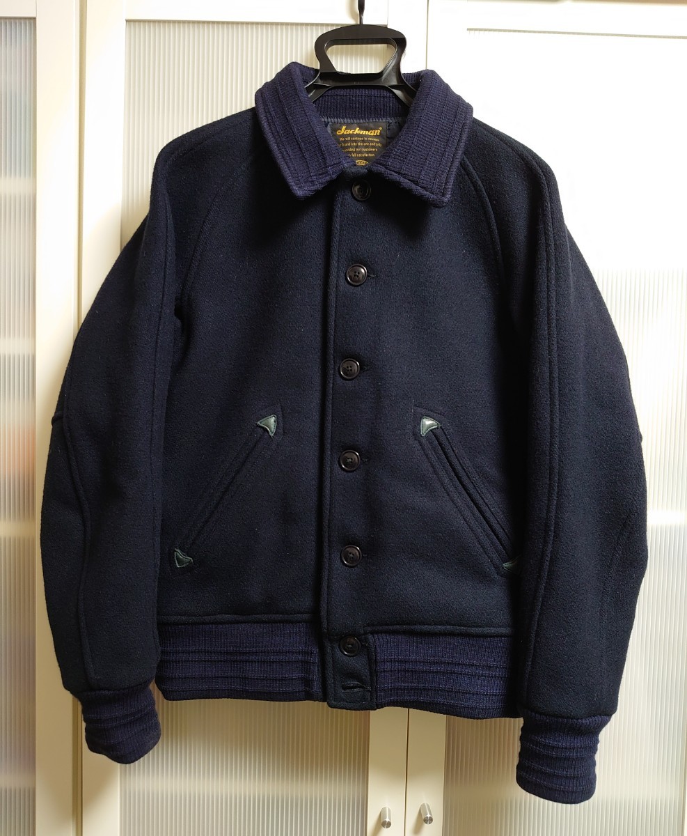 日本製】Jackman ジャックマン アワードジャケット ネイビー L 日本製】Jackman ジャックマン アワードジャケット ネイビー L