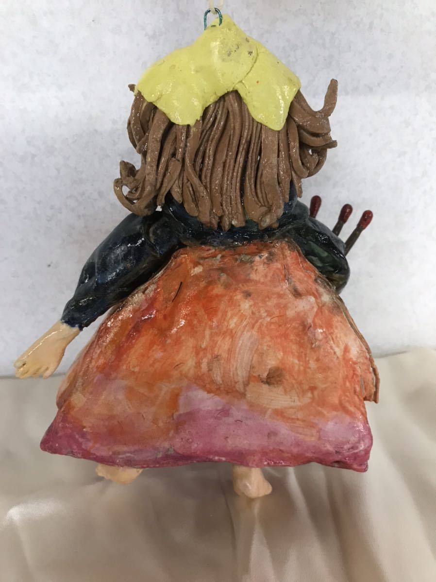 Y miscellaneous goods 1* pick up * Match sale. young lady ceramics doll hand made wall hanging ornament interior objet d'art antique doll pretty present condition delivery 