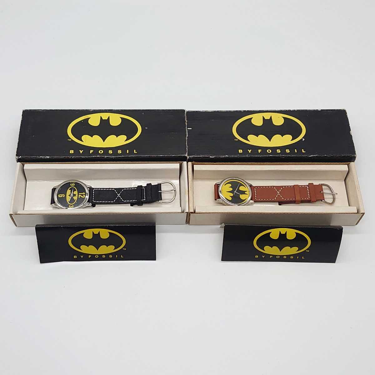 BATMAN BY FOSSIL 1989 バットマン フォッシル アナログ 腕時計 DCコミックス アメコミ ヴィンテージ 当時物 ジャンク セット dn-22x920_画像1