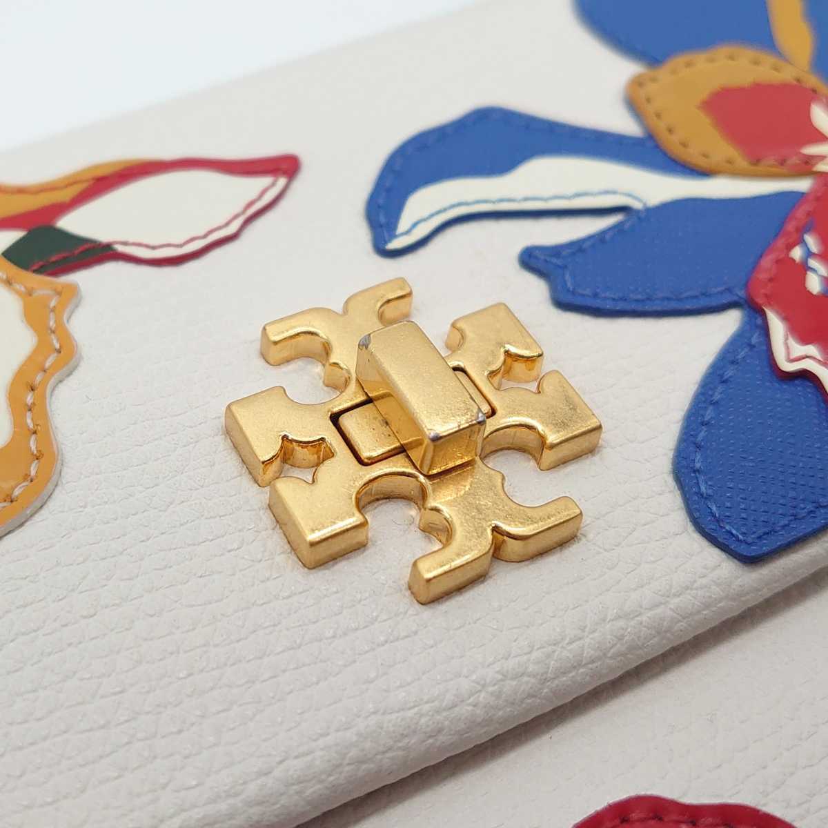 Tory Burch Kira Applique トリーバーチ キラ アップリケ レザー チェーン ショルダーバッグ ボタニカル フラワー 花柄 ブランド tp-22x948_画像5