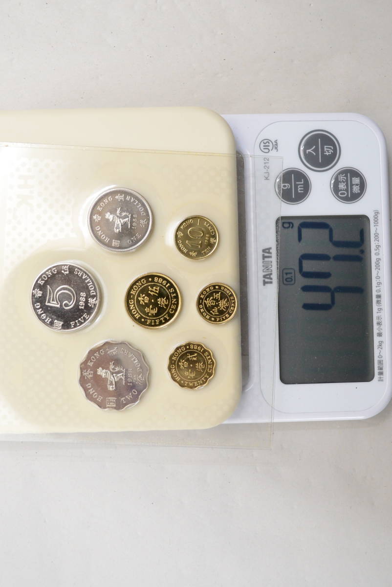 ⑥香港 1988年 貨幣セット HONG KONG コインセット ミントセット 硬貨7 