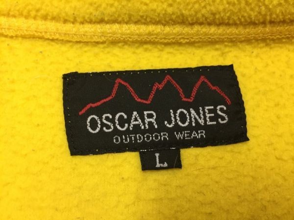 オスカージョーンズ OSCAR JONES アメカジ アウトドア オールド モックネック パイピング フリースジャケット メンズ ジップアップ L 黄色_画像2