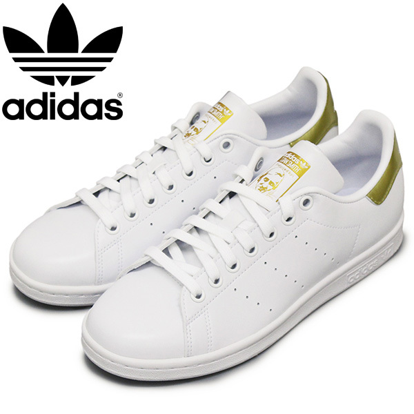 adidas (アディダス) G58184 STAN SMITH W スタンスミス レディース スニーカー フットウェアホワイトxフットウェアホワイトxゴールドメタ