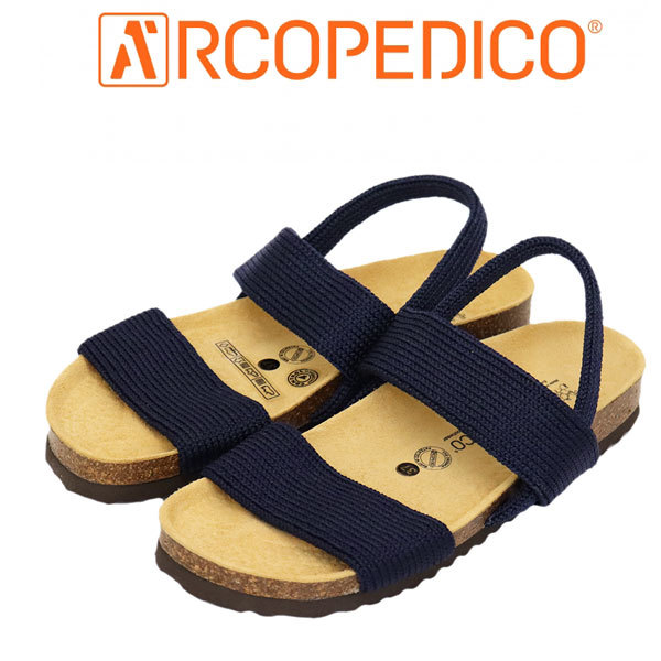 ARCOPEDICO (アルコペディコ) #610066 サルーテライン MORRIS モリス レディースサンダル NAVY ARC003 39-約25.0cm