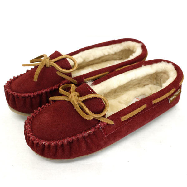 MINNETONKA(ミネトンカ) Sheepskin Pippa Slipper(シープスキンピッパスリッパ) #42025 CRANBERRY レディース MT368-5(約22cm)_ミネトンカSheepskinPippaSlipper#42025CRA