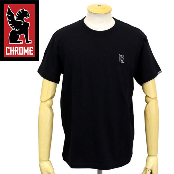 日本限定 CHROME (クローム クロム) JP-045 SYMBOL POINT TEE シンボル ポイント クルーネック Tシャツ(半袖) CH124 BLACK-S_CHROME