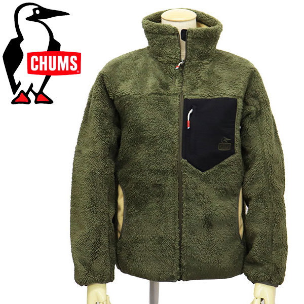 CHUMS (チャムス) CH14-1277 Bonding Fleece Jacket レディース ボンディングフリース ジャケット CMS086 M022Khaki L_CHUMS