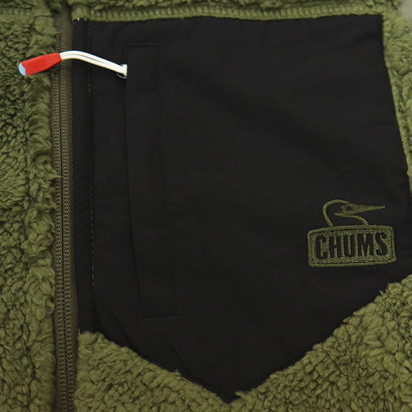 CHUMS (チャムス) CH14-1277 Bonding Fleece Jacket レディース ボンディングフリース ジャケット CMS086 M022Khaki L_CHUMS