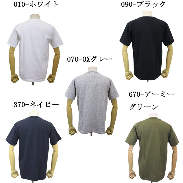 Champion (チャンピオン) C5-B303 T-1011 US T-SHIRT (丸首 ポケット有 Tシャツ) アメリカ製 370-ネイビー-S-全5色 CN006_Champion(チャンピオン)正規取扱店THREEWOO