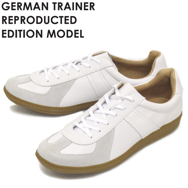 GERMAN TRAINER (ジャーマントレーナー) 42500 レザースニーカー WHITE GT001 40-約25.5-26.0cm